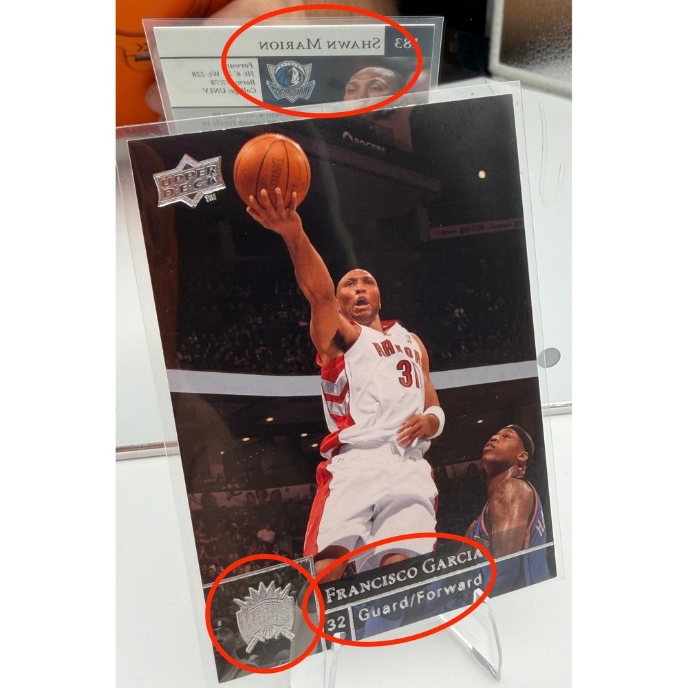 2009-10 Upper Deck Shawn Marion Francisco Garcia Error Card #183 Rare Misprint